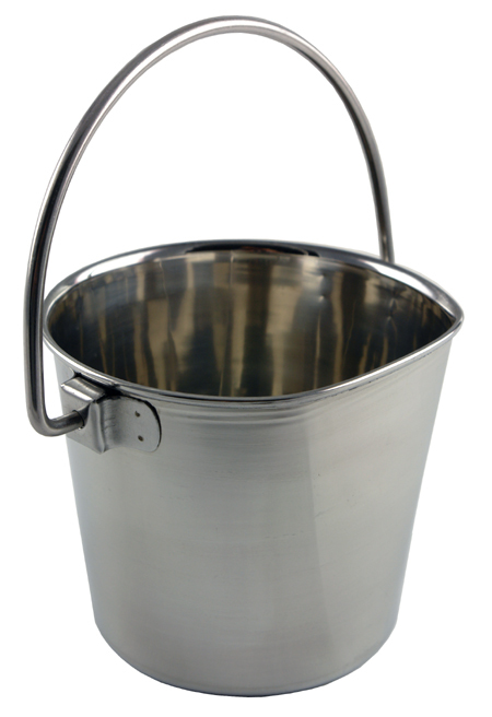 2 Quart Flat Sided Stainless Steel Pail without Hook